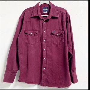 vintage wrangler snap up